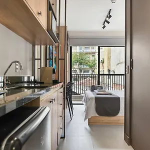Kitchen Modern Coworking Balcony Apartamento